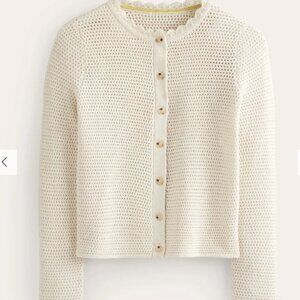 Boden Textured Scallop Cardigan